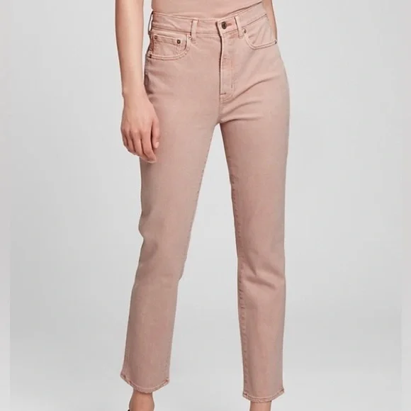 GAP Women's Pink Vintage High Rise Slim Jeans - Size 26 - Picture 1 of 4